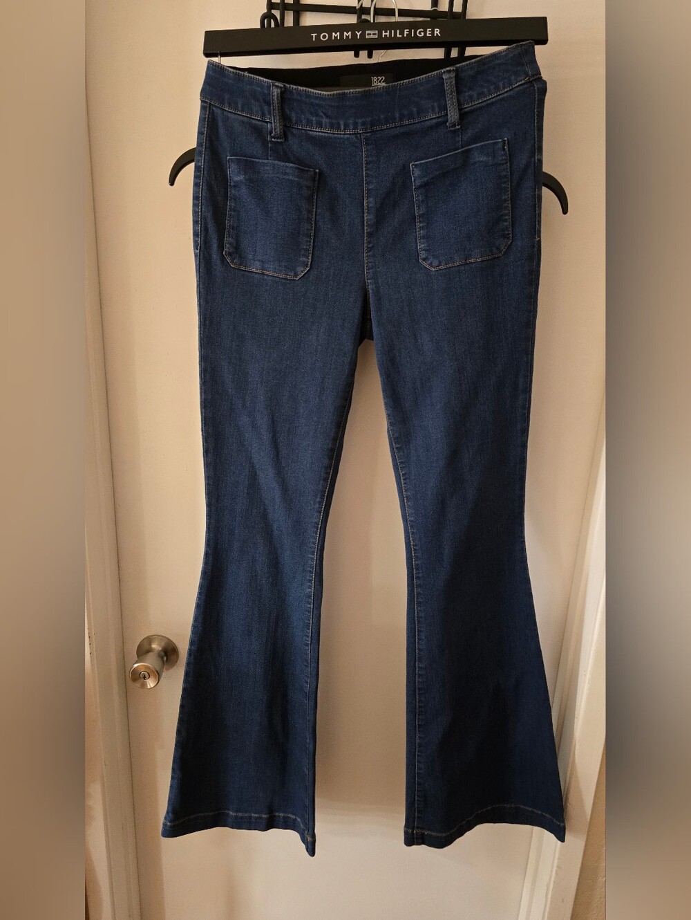 1822 Indigo Flared Wide-Leg Jeans